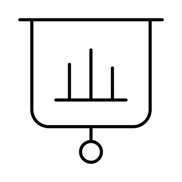 Analytische Präsentationstafel Flaches Symbol Isoliert Auf Weißem Hintergrund Vektor Illustration — Stockvektor