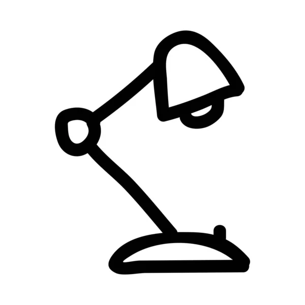 Tischlampe Flaches Symbol Isoliert Auf Weißem Hintergrund Vektor Illustration — Stockvektor