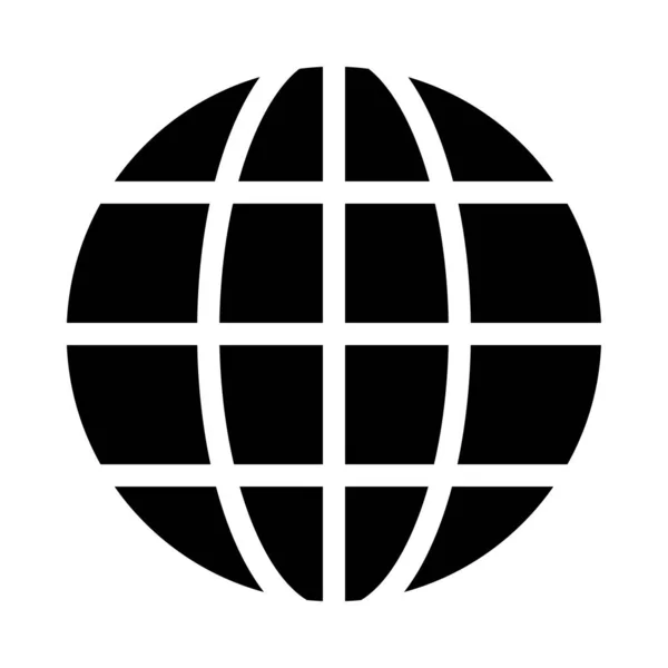Icona Piatta Del Browser Globale Isolata Sfondo Bianco Vettore Illustrazione — Vettoriale Stock