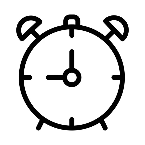 Alarm Clock Flat Icon Isolated White Background Vector Illustration — Stock Vector