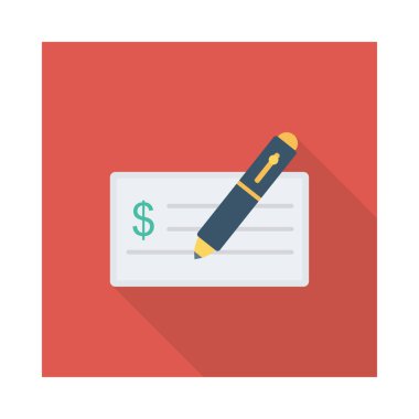 Beyaz arka plan, vektör, illüstrasyon izole kalem düz simgesi ile kontrol