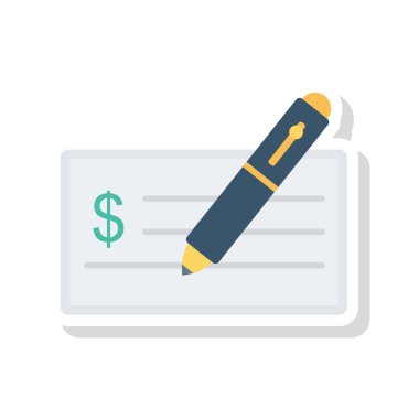 Beyaz arka plan, vektör, illüstrasyon izole kalem düz simgesi ile kontrol