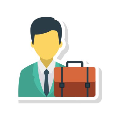 Beyaz arka plan, vektör, illüstrasyon izole düz simge işe işe Portföy