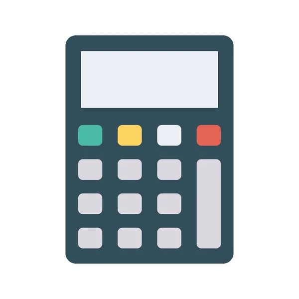 Calculadora Icono Plano Aislado Sobre Fondo Blanco Vector Ilustración — Vector de stock