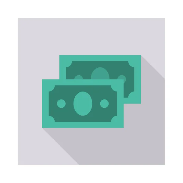 Банкноты Плоская Иконка Изолированы Белом Фоне Вектор Иллюстрация Экономя Деньги — стоковый вектор