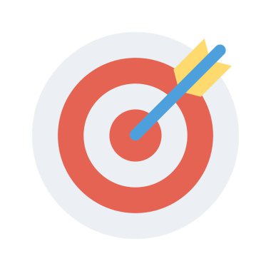 ok düz simgesi beyaz arka plan, vektör, illüstrasyon izole hedefle