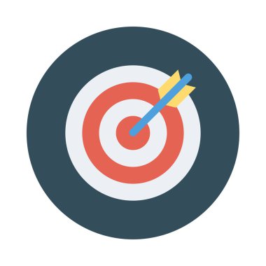 ok düz simgesi beyaz arka plan, vektör, illüstrasyon izole hedefle