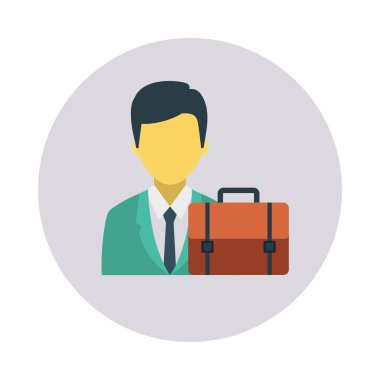 Beyaz arka plan, vektör, illüstrasyon izole düz simge işe işe Portföy