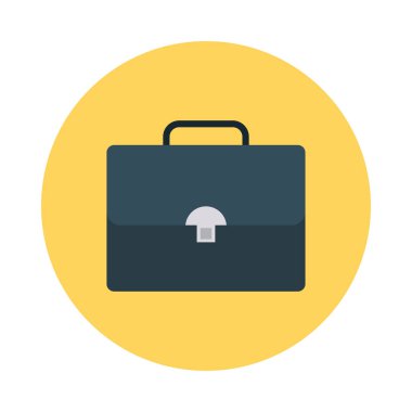 Evrak Çantası'nı düz simgesi beyaz arka plan, vektör, illüstrasyon izole 