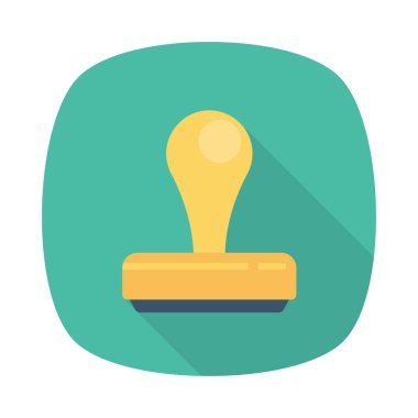 Beyaz arka plan, vektör, illüstrasyon izole damga düz simgesi 