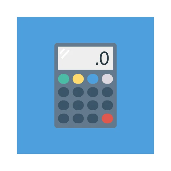 Calculator Flat Icon Isolated White Background Vector Illustration — Stock Vector