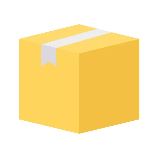 Коробка Посилки Плоский Значок Ізольований Білому Тлі Вектор Ілюстрація — стоковий вектор
