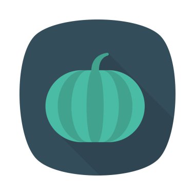 tatlı karpuz meyve düz simgesi, vektör, illüstrasyon