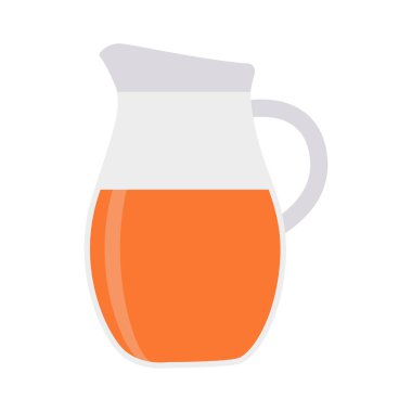 sürahi suyu düz simgesi, vektör, illüstrasyon