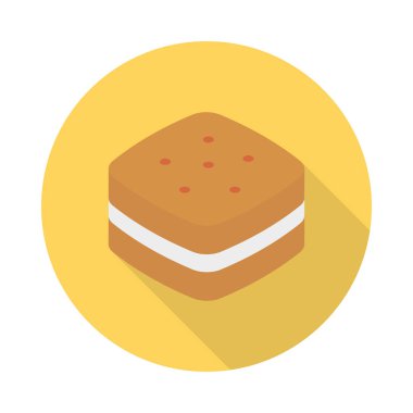 Renk gıda düz vektör simgesi