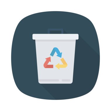 çöp geri dönüşüm geri yükleme vektör çizim 