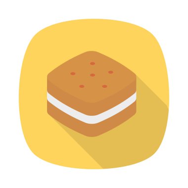 Renk gıda düz vektör simgesi