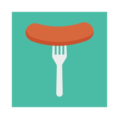 Renk gıda düz vektör simgesi