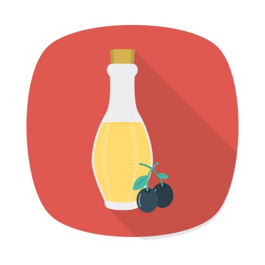 suyu şişe düz simgesi, vektör, illüstrasyon