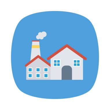 Fabrika bitki enerji vektör çizim 