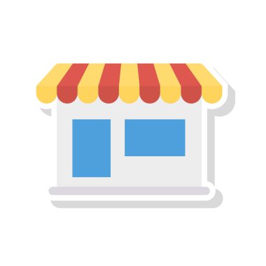 Renk gıda düz vektör simgesi