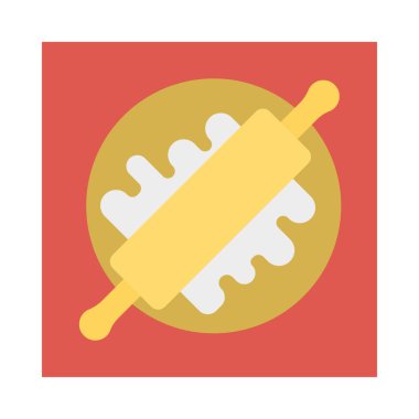 Renk gıda düz vektör simgesi