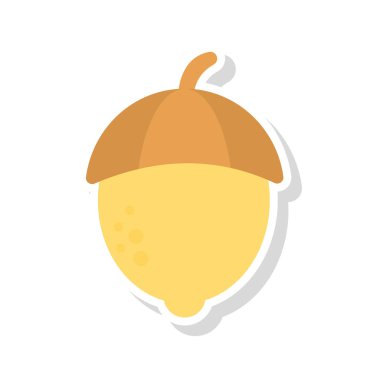 Renk gıda düz vektör simgesi