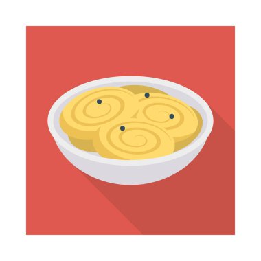 Renk gıda düz vektör simgesi