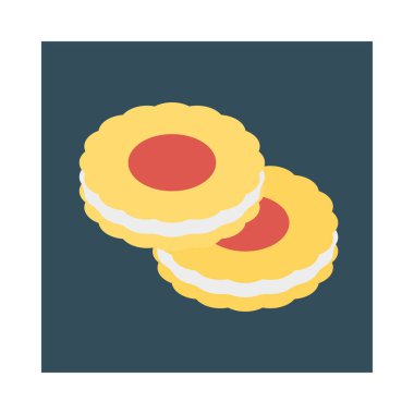 Renk gıda düz vektör simgesi