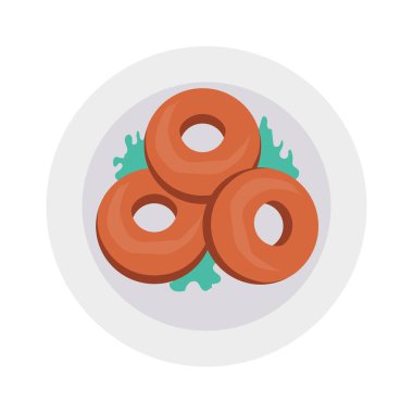 Renk gıda düz vektör simgesi