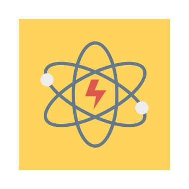 Enerji düz vektör simgesi