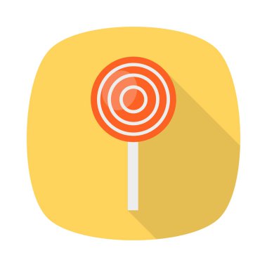 lolipop şeker düz simgesi, vektör, illüstrasyon