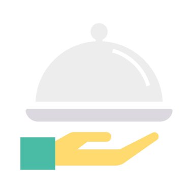 Renk gıda düz vektör simgesi