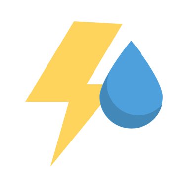 Enerji düz vektör simgesi