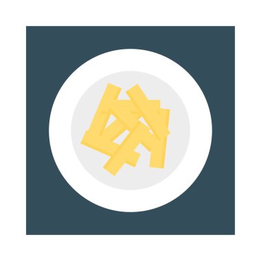 Renk gıda düz vektör simgesi