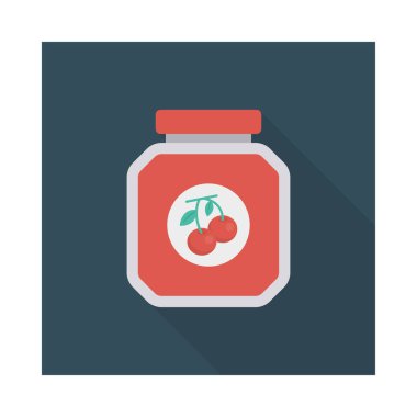 Renk gıda düz vektör simgesi