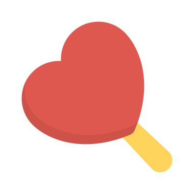 lolipop şeker düz simgesi, vektör, illüstrasyon