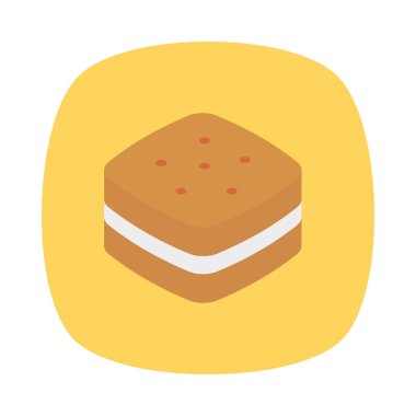 Renk gıda düz vektör simgesi