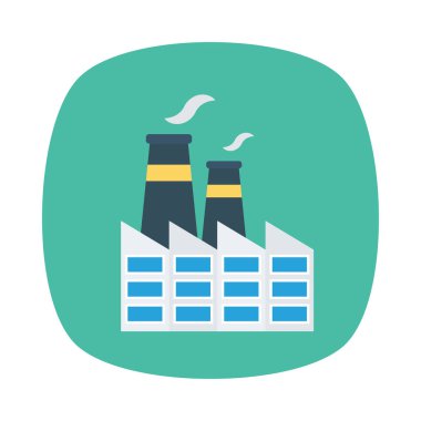 sanayi tesisi fabrika vektör çizim 