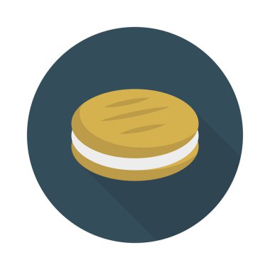 Renk gıda düz vektör simgesi