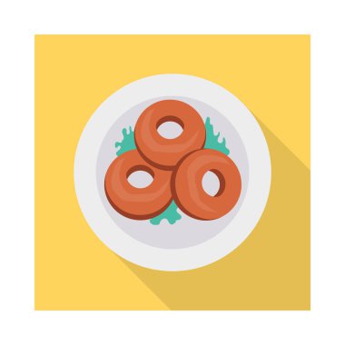 Renk gıda düz vektör simgesi