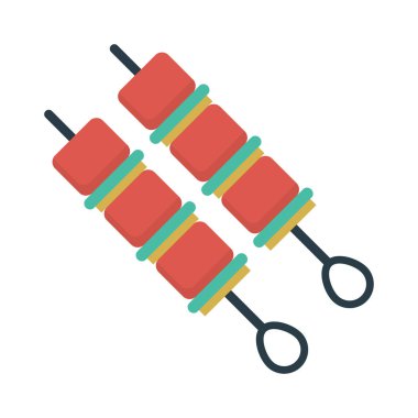 Renk gıda düz vektör simgesi