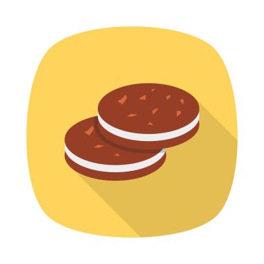 Renk gıda düz vektör simgesi