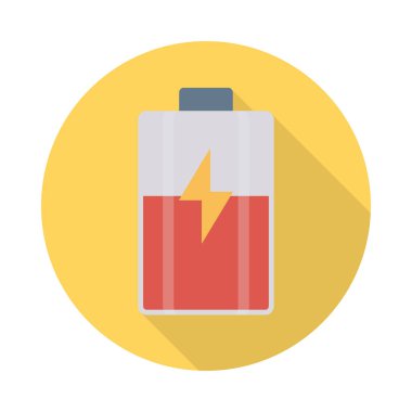 Enerji düz vektör simgesi