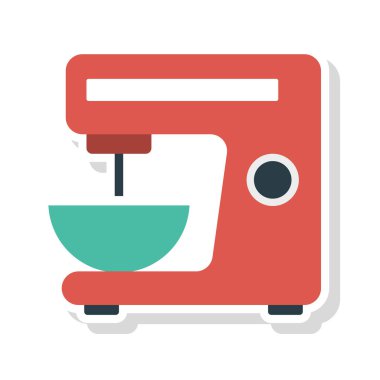 kahve makinesi düz simgesi, vektör, illüstrasyon