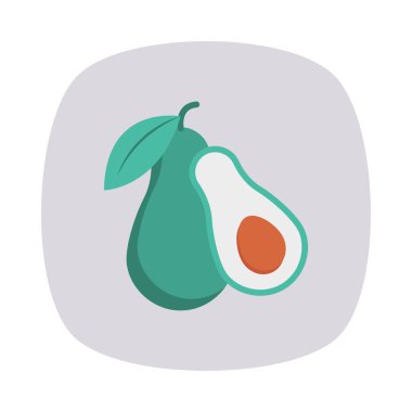 Renk gıda düz vektör simgesi