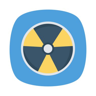 Nükleer radyoaktif radyasyon vektör çizim 