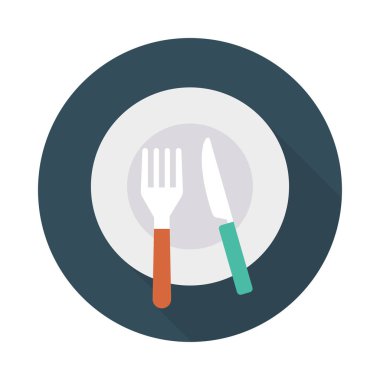 Renk gıda düz vektör simgesi