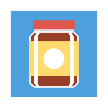 Renk gıda düz vektör simgesi