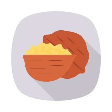 Renk gıda düz vektör simgesi